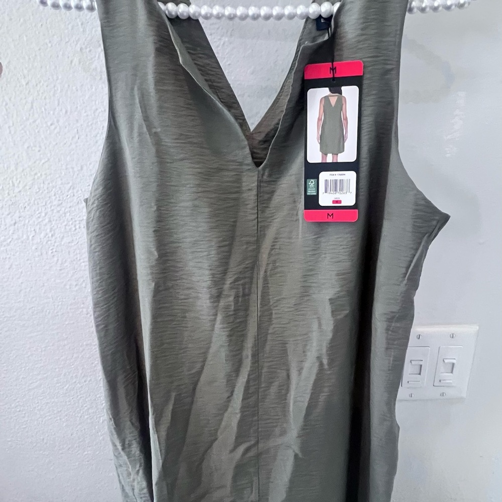 Banana Republic Maxi Olive Sleeveless Dress Sz Medium Dress - Picture 3 of 3